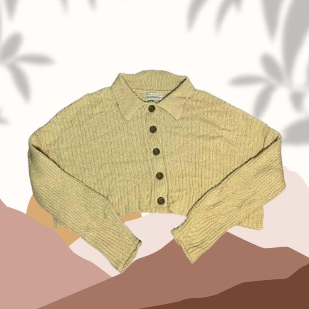 Cream Urban Outfitters Cropped Sweater